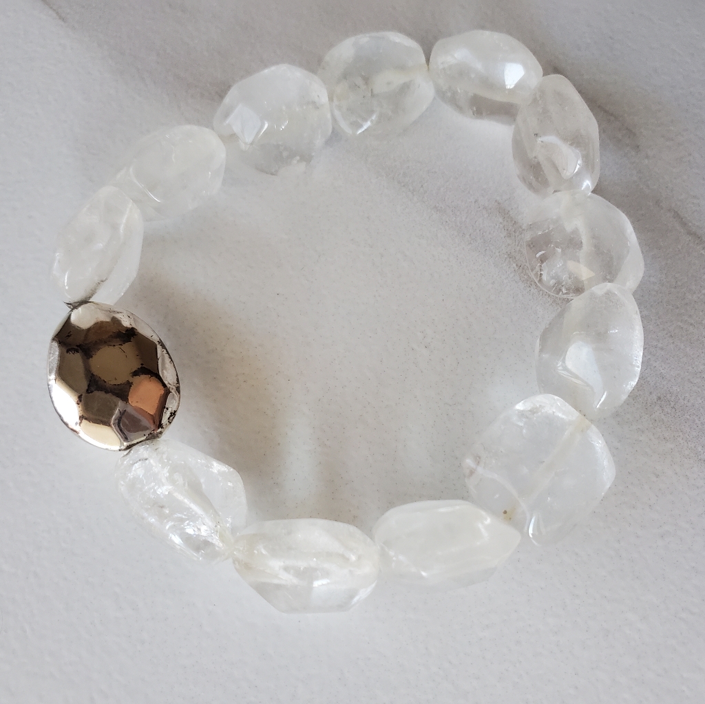 Milky Quartz Elastic Bracelet 19mm 75 9$